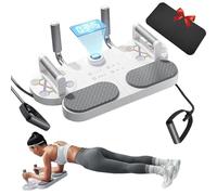 Multifunctional Push-up Board,Pushup Board with Non-Slip Base&Thickened Non-Slip Elbow Pads,Reps Time Monitoring,Pushup Handles for Floor for Chest,Arms,Back&Core Build Muscle at Home (D)