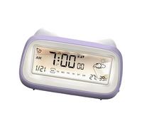 Multifunctional Puss Molded Digital Clock Environmental Parenting Plan Faint Light Night Lamp for Home Deck Intelligent Electronic Cartoon Clock