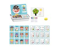 Multifunctional Puzzles Kits, Magnetic Puzzles Face Dress Up Travel Game Double Side Preschool Educational Manipulatives, Enhances Creativity and Learning(Characters)