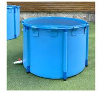 Multifunctional PVC Fish Pond Large Round Above Ground Folding Pool Easy Setup Portable PVC Fish Basin with Support - Ideal for Backyard Aquatic Fun