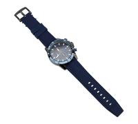 Multifunctional Quartz Clock, Chronography Quartz Water Resistant Watch Silicone Strap is Solid for Work (Blue)