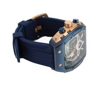 Multifunctional Quartz Clock, Multifunctional Quartz Bracelet, Elegant Chronograph, Large Sphere for Informal Use (Blue)