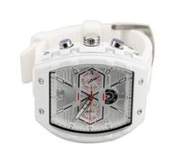 Multifunctional Quartz Clock, Multifunctional Quartz Bracelet, Elegant Chronograph, Large Sphere for Informal Use (White)