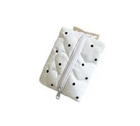 Multifunctional Quilted Toiletry Bag Elegant Dot Design Secure Travel Women Travel Friendly Makeup Case
