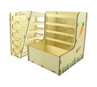Multifunctional Rabbits Hay Feeder, Large Capacity Grass Holder, Professional Small Animal Manger, High Volume Bunny Feeding Station, Pet Foraging Rack