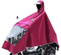 Multifunctional Rain Poncho Raincoat, Universal Waterproof Mobility Scooter Cape Cover, Outdoor Reusable Rain Cover for Outdoor Activities,Hiking Cycling (UK, Alpha, XL, Regular, Regular, Red)