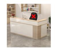 Multifunctional Reception Desk Maple 100cm/39.3in Checkout Table for Retail Supermarket Office Versatile Counter for Various Settings Stylish Cash Register Stand.