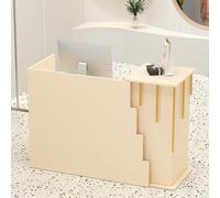 Multifunctional Reception Desk with Keyboard Drawer Retail Checkout Counter for Stores Office & Beauty Salon Space-Saving Design Ideal for Shopping Malls