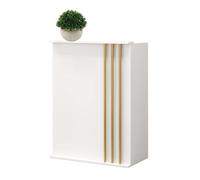 Multifunctional Reception Desk with Lock Minimalist Closed Cabinet for Office 60x45x95CM White - Modern Welcome Counter for Business Spaces