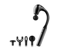 Multifunctional Rechargeable Extended Hammer Massage Gun - Deep Tissue Massager with 5 Heads, 1500mAh Battery, 10mm Stroke, Quiet Handheld Percussion Massager for Muscle Pain Relief Neck, Back, Body