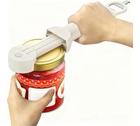 Multifunctional Retractable Bottle Opener - Adjustable Multifunctional Can Opener Jar Lid Gripper - 2024 New Jar Opener Bottle Opener for Weak Hands, Senior Arthritis (White)