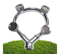 Multifunctional Ring Nozzle, Garden Hose Nozzles, Multi-Head Sprayer, Atomising Porous Nozzles, Adjustable Removable Stainless Steel Pump Sprayer for Patio Lawn Flowers