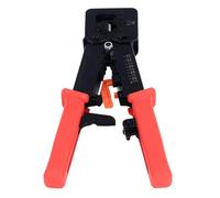 Multifunctional RJ45 Crimp Tool 6P 8P Conventional and Through Hole RJ Connector Crimp Tool EZ Network Crimping Pliers for Cutting, Peel and Crimping Ethernet and Telephone