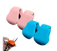Multifunctional Rod Holder, Portable Beach Fishing Pole Holder for Ground, Elastic Fishing Rod Holder Strap, Takedown Shore Fish Rod Fixed Ball, High-Elastic Band, Rubber Pole Clips (Pink#2+Blue#2)