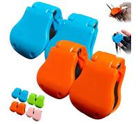 Multifunctional Rod Holder, Portable Beach Fishing Pole Holder for Ground, Takedown Shore Fish Rod Fixed Ball, Auto Fixed Fish Poles Holders,Accessories for Various Sizes Poles (Blue+Orange×4)