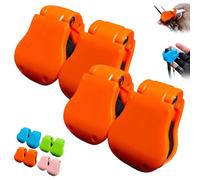 Multifunctional Rod Holder, Portable Beach Fishing Pole Holder for Ground, Takedown Shore Fish Rod Fixed Ball, Auto Fixed Fish Poles Holders,Accessories for Various Sizes Poles (Orange×4)