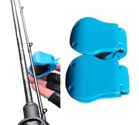 Multifunctional Rod Holder, Portable Beach Rods Rack Clip Keeper, Elastic Fishing Holder Strap, for Organizing and Protecting Fishing Fit Angler's Accessory(Blue pair)