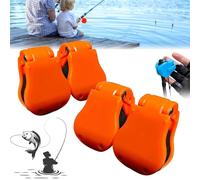 Multifunctional Rod Holder, Portable Beach Surf Fishing Rod Clips Fixed Ball, Takedown Beach Fishing Rod Holder for Ground, Auto Fixed Fish Poles Holders for Various Rod Sizes (Orange,4pcs)