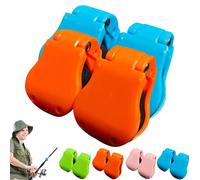 Multifunctional Rod Holder, Secure Carrier Tangle-Free Organizer for Fishing Rods, Portable Beach Fishing Pole Holder, Takedown Shore Fish Rod Fixed Ball, Rubber Pole Clips (4pcs-g)