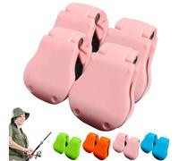 Multifunctional Rod Holder, Secure Carrier Tangle-Free Organizer for Fishing Rods, Portable Beach Fishing Pole Holder, Takedown Shore Fish Rod Fixed Ball, Rubber Pole Clips (4pcs-a)