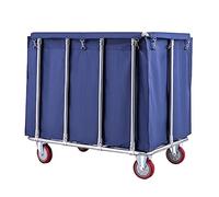 Multifunctional Rolling Trolley Cart - Portable Blue Laundry Sorter on Wheels for Home Hotel & Commercial Use - Versatile Storage Solution for Cars & Utility Vehicles