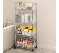 Multifunctional Rolling Utility Cart - Versatile Mobile Storage Trolley for Kitchen, Bathroom, and Office Organization