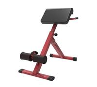 Multifunctional Roman Chair Back Extension Bench Adjustable Ab Bench Leg Strength Trainer Hyperextension Bench For Home Gym Max Capacity 264lbs(Color:Red)
