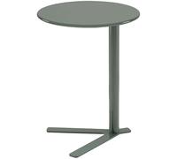 Multifunctional Round End Table for Living Room & Bedroom, Sturdy Metal Pedestal Sofa Side Table, 48x69cm (18.9x27.2in), Stylish Coffee Table in Color F