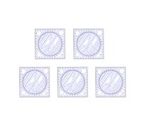 Multifunctional Ruler Protractor 360 Degree Transparent Lightweight Portable Rotatable Measuring Tool for School Office Students Artists 5Pcs Plastic Rulers Set