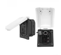 Multifunctional RV Water Power Junction Box Wall Mounted IP44 Weatherproof 10 A 110-250 V for Caravans Camping Boat Outdoor Use White Combination Unit Replacement Workshop Repair