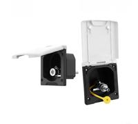 Multifunctional RV Water Power Junction Box Wall Mounted IP44 Weatherproof 10 A 110-250 V for Caravans Camping Boat Outdoor Use White Combination Unit Replacement Workshop Repair
