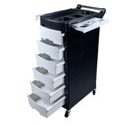 Multifunctional Salon Storage Cart with Drawers, Side Shelves & Socket, Mobile Hairdressing Trolley Organizer