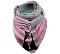 Multifunctional Scarf with Sleeves Pink Fur Shawl Gifts for Women Birthday Unique Wedding Women Casual Scarves Wrap Soft Shawls Printing Button Warm Fashion Scarf Sale Promotion