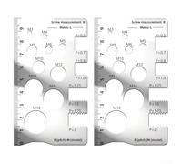 Multifunctional Screw Thread Pitch Gauge Ruler Tool for Effortless Screw Measurement