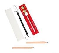 Multifunctional Scribing Ruler Aluminium Alloy with Dragonfly Precise Metal Ruler for Angle and Depth 290 mm (Red)