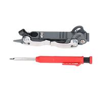Multifunctional Scribing Tool, Woodworking Compass and Ruler with Clear Scale, Aluminum Alloy Contour Gauge for Parallel Lines Arc Drawing and Tracing in DIY