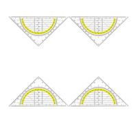 Multifunctional Set Square Mathematics Protractor Geometry Measuring Tool Set Square Built-in 180 Degree Protractor Geometry Set Square