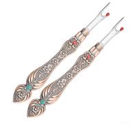 Multifunctional Sewing Seam Ripper for Undoing Mistakes and Adjusting Garment Fit Great for Different Fabrics and Styles (Large red bronze)