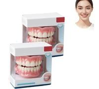 Multifunctional Silicone Full Denture Set - with Padding, Soft and Flexible Material, Fits Upper and Lower Jaws, Reduces Pressure on The Gums, Comfortable and Practical (2pcs)