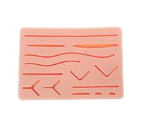 Multifunctional Silicone Human Skin Suture Training Pad 6.61'' X 4.61'' Suture Practice Pad for Student Education Abdominal Training Pad