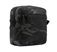 Multifunctional Small GP Pouch Double Layer Case Cordura Protective Bag with Expandable Capacity for Airsoft CS Game & Movie Props(Mcbk)