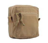 Multifunctional Small GP Pouch Double Layer Case Cordura Protective Bag with Expandable Capacity for Airsoft CS Game & Movie Props(Brown)