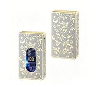 Multifunctional smart sensor kerosene lighter, 4 ignition modes, Double-sided pattern design, Refillable, suitable for business, camping, or as a gift. (Gray 1)(Metallic)