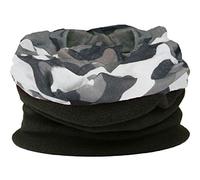 Multifunctional snood for men. Scarf, hat, neck warmer, hood, balaclava with fleece section (Camouflage urban grey)
