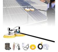 Multifunctional Solar Panel Cleaning Brush Kit - 110V Electric Water Fed Pole with 70cm Rotating Double Brush Head for Efficient Solar Maintenance & Optimal Performance