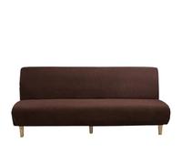 Multifunctional Solid Color Corn Kernel Stretch Sofa Cover Thickened Foldable Armless Bed (Large Size Coffee) Perfect for Home Decor & Comfort