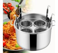 Multifunctional Soup Pot with Strainer & Inserts, Stainless Steel Cooking Tool for Pasta, Colander, Kettle - 3-in-1 Kitchen Essential for Easy Meal Prep