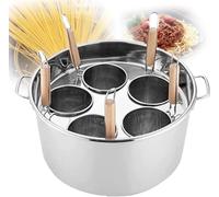 Multifunctional Soup Pot With Strainer,Pasta Cooking Tool With Insert Strainer Baskets, Noodle Boiler, 3/4/5 Holes Pasta Pot, Pasta Cooker With Insert Strainer Basket, Stock Po,One Color-5 Holes
