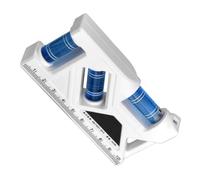 Multifunctional Spirit Levels - Small Leveler Tool | Abs Portable Precision Levelers, Magnet Leveling Measuring Tools, Magnetic Spirits Level, Torpedolevel, Three Lines Bubbles, Grooved Design