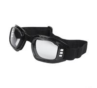 Multifunctional Sports Glasses for Motorcycle Skiing, Windproof UV Protection with Adjustable Headband, Foldable Anti-Fog Clear Lens for Outdoor Cycling, Gray(Transparent)
